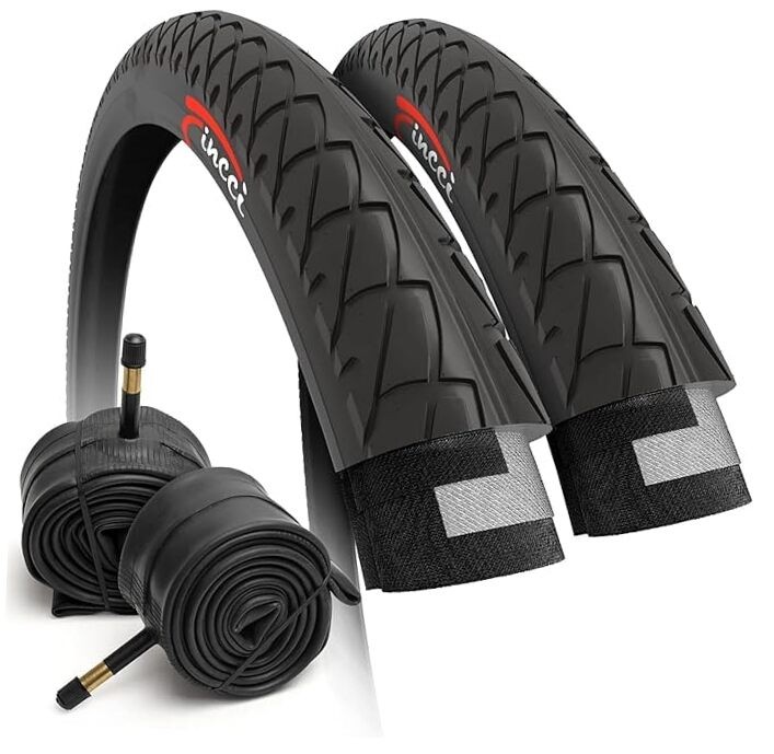 Pair 26×1.95 Bike Tire with 26 Inch Bike Tube – Foldable With Schrader Valve