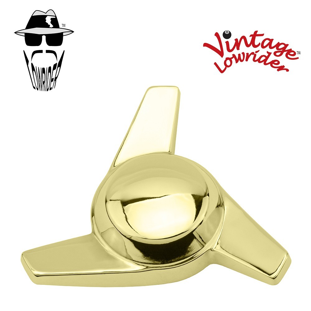LEFT LOWRIDER BIKE CRUISER BICYCLE 3 BAR KNOCK-OFF FRONT 3/8″ 24t GOLD