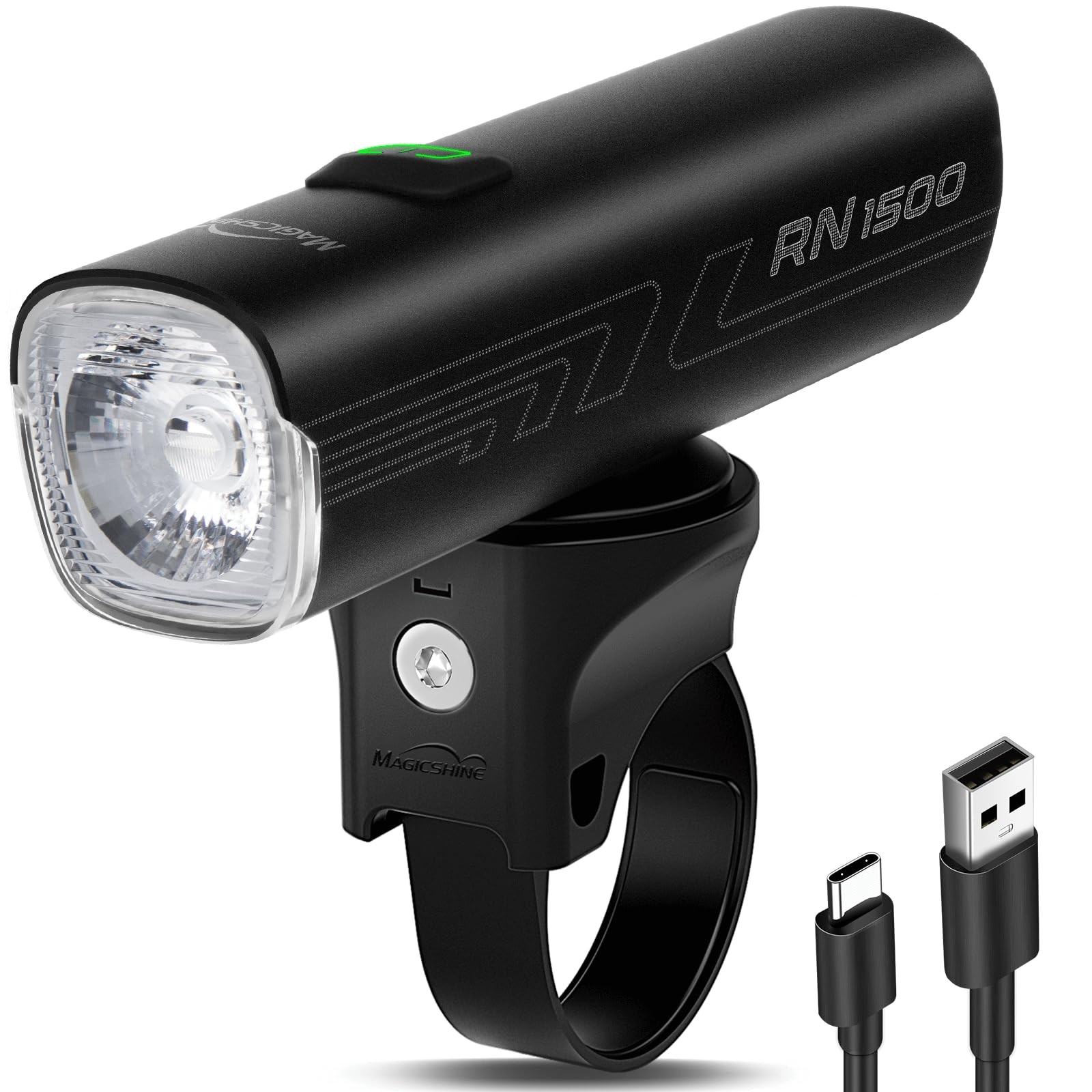 RN1500 V2.0 1500Lumen Smart Bike Light, USB-C Rechargeable IPX7 Waterproof Cy…